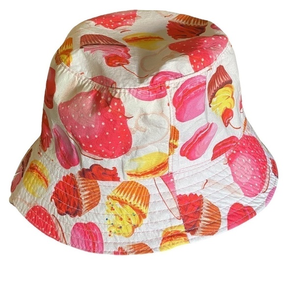 Printed Bucket Hat Pink & White Barbicore Print M/L 3” B… - Picture 2 of 8